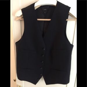 J crew in Loro Piana wool vest deep blue